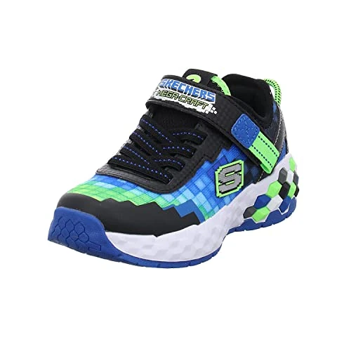 Offre limitee: Skechers Garçon Mega-Craft 2.0 Flat-Sheets, Black Blue Textile Synthetic Lime Trim, 34 EU de 60.00 EUR a 60.00 EUR (economie 0%)