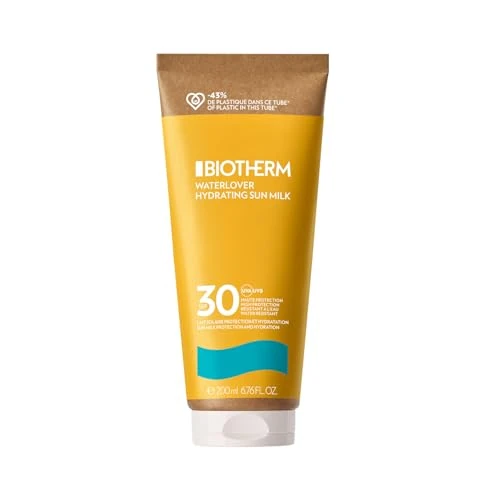 Biotherm Waterlover Hydrating Sun Milk SPF 30, Moisturising Sunscreen Milk for Comprehensive Protection, Waterproof Sun Lotion, 200 ml