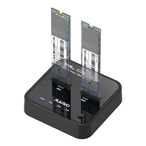 Zeitlich begrenztes Angebot: MAIWO K3016P Dual-Bay M.2 NVME SSD Docking Station,,NVME Duplikator für USB 3.1 Gen 2 10Gbps Externes Festplattengehäuse,mit Offline Klonfunktion (Nicht unterstützt SATA). von 71.19 € auf 71.19 € (0.0% Rabatt)
