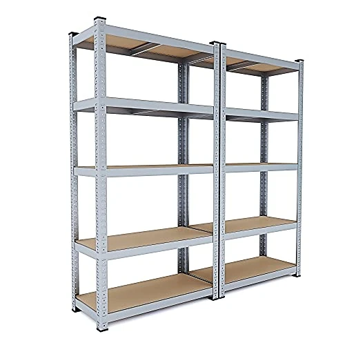 Offerta a tempo: Arreditaly 2 Scaffali In Metallo E MDF Scaffale Ad Alta Portata Fino a 875 kg Con 5 Ripiani Regolabili Ideale Per Garage Officina Cantina Capannone Magazzino Design Modulare 180 x 90 x 40 cm - 0.00% da 47.90 € a 47.90 €