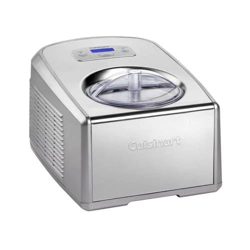 Offerta a tempo: Cuisinart Gelatiera con compressore 1,5L | Gelato, sorbetto, yogurt in 40 min | Facile da usare a casa | Nessun pre-congelamento della ciotola | Acciaio inox — 28% da 379,90 € a 273,29 €