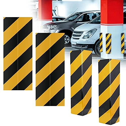DECARETA Auto Foam Bumpers Protectors voor Garage, 4 stuks Muurbeschermers Bumper Protector Zelfklevende Hoekbeschermers met Geel en Zwarte Kleur, Veiligheidswaarschuwing Foam Bumper Pad om uw auto in
