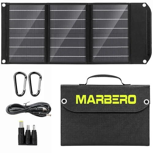 Oferta limitowana: MARBERO Panel słoneczny 30 W, składany panel słoneczny ładowarka do przenośnego generatora elektrowni, iPhone'a, iPada, laptopa, portów USB QC3.0 i wyjścia DC (10 złączy), czarny, MBSP30 z 500.99 zł na 500.99 zł (oszczędź 0.00%)