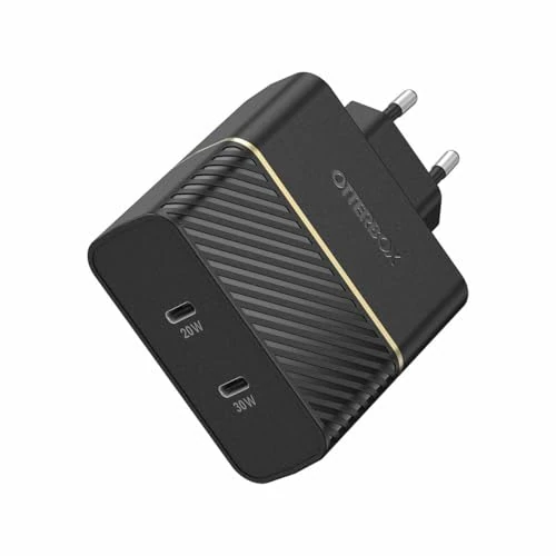 Oferta limitada: Otterbox EU Cargador de Pared de Dos Puertos 50W, USB-C PD 30W GAN + USB-C PD 20W, Cargador de Carga rápida para Smartphones y Tablets, Resistente a caídas, Ultra Duradero, Negro de 44.99 EUR a 31.21 EUR (ahorro 31%)