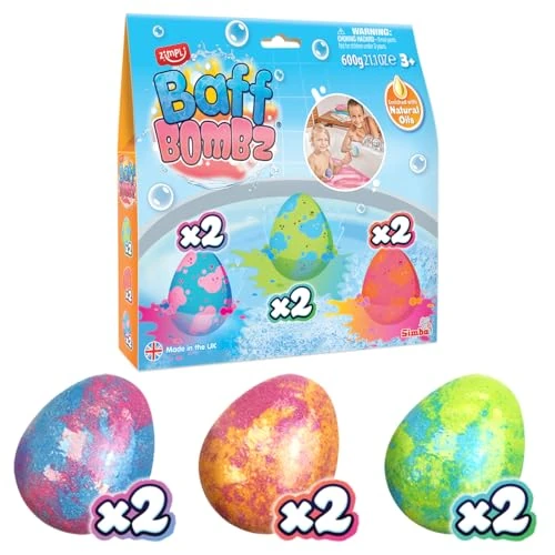 Zimpli Kids Bomba de baño 6697, mezclada, paquete de 6 huevos
