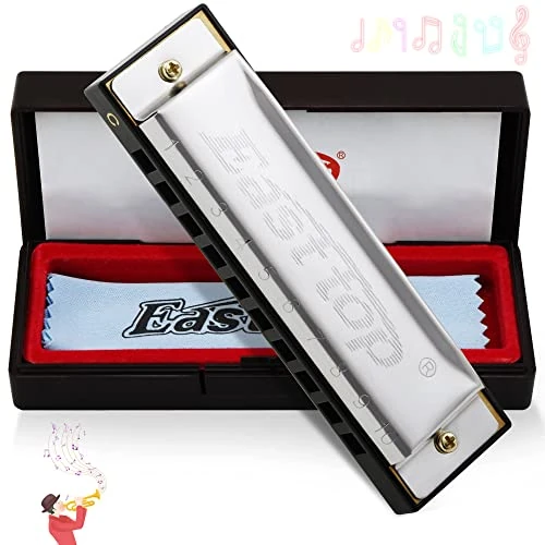 Offerta a tempo: East top Armonica a bocca in Do Key Blues per principianti e adulti, bambini e adolescenti, organo a bocca con 10 fori per studenti come regalo - 0.00% da 16.99 € a 16.99 €
