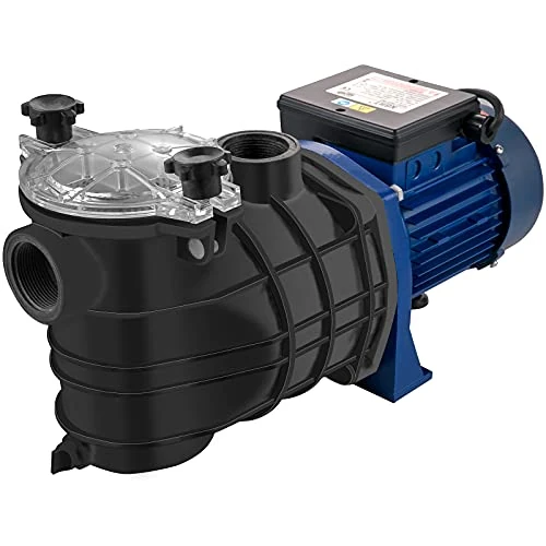 Oferta limitada: VEVOR Bomba de Piscina Filtración 18000L/h con Cesta de Filtro Extraíble, 1 HP Bomba de Plástico Metal 750W 3450TR/Min 50°C, para Piscinas Spas Fuentes Termales de 118.99 € a 107.90 € (ahorro 9%)