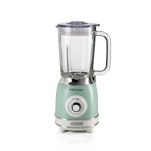 Offerta a tempo: Ariete 583, Frullatore Vintage con tazza in vetro da 1,5 Litri, 4 Lame in Acciaio Inox, 4 Velocità + Pulse,1000 Watt, Verde - 13% da 54.62 € a 47.29 €