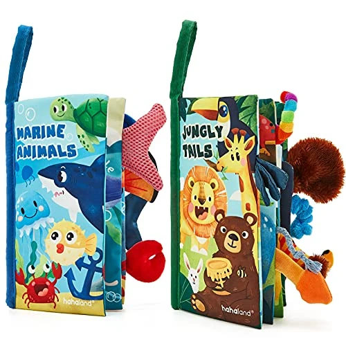Limited-time offer: hahaland 2 Pcs Sensory Toys 0-6 Months Touch Feel Activity Soft Book with Squeaker, Crinkle Paper Essentials for Newborn 0 3 6 12 Months 1 Year olds Baby Boy Girls Gifts,Red,Medium from 19.68 £ to 19.68 £ (save 0.00%)