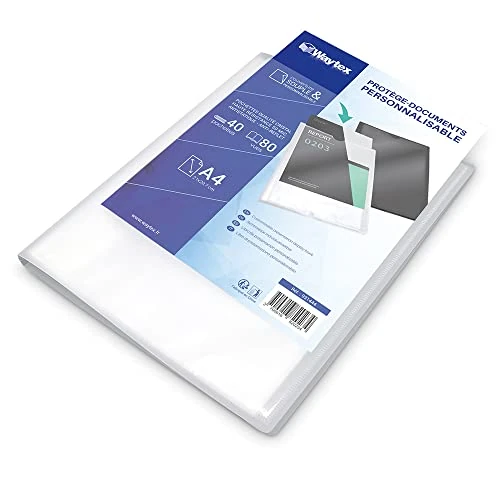 Oferta limitowana: WAYTEX 931444 Ochrona dokumentów A4 Personalizowany 80 widoków 40 kieszeni przezroczysty pokrowiec Polypro z 48.09 zł na 48.09 zł (oszczędź 0.00%)