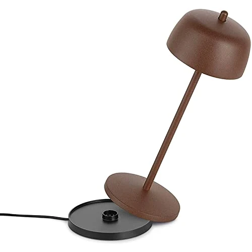 Limitiertes Angebot: Theta Dimmbare LED Akku Tischlampe Indoor & Outdoor IP65 - Kabellose Aufladbar Tischleuche im Italienischem Design, 2700-4000K, 9-24 Std. Designed by Zafferano LVL (Corten) von 109.43 EUR auf 109.43 EUR (Spare 0%)