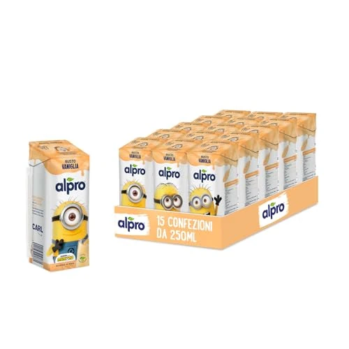 Alpro - Pack of 3 soy ink vanilla in 250 ml pack with straw - vanilla drink 100% vegetable ideal for on the go