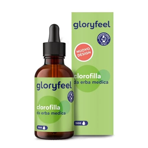 Clorofila Liquida Natural 50ml - Extraída de la alfalfa - 1.500 Gotas, 200mg por dosis diaria - 100% vegano y sin aditivos - Probado en laboratorio