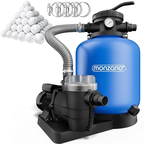 Offerta a tempo: MONZANA® Filtro per Piscina a 7 Vie 11.000 L/h Serbatoio 30L Valvola 7 Vie Sfere Filtranti da 700g - 15% da 216.95 € a 184.40 €