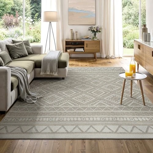 Offerta a tempo: the carpet Calgary - robusto tappeto per esterni, resistente alle intemperie e ai raggi UV, per balcone, terrazza, giardino d'inverno o cucina e sala da pranzo, 240x340 cm, Beige - 34% da 124.99 € a 82.99 €