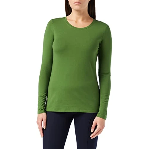 Offerta a tempo: Amazon Essentials T-Shirt Girocollo da Donna a Maniche Lunghe dalla vestibilità Classica (Disponibile in Taglie Forti), Verde, XS - 37% da 14.90 € a 9.40 €