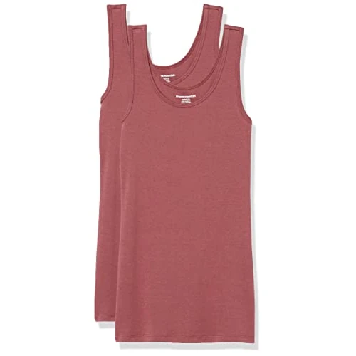 Offerta a tempo: Amazon Essentials Top a Canotta Slim Donna, Pacco da 2, Prugna, XXL - 0.00% da 8.68 € a 8.68 €