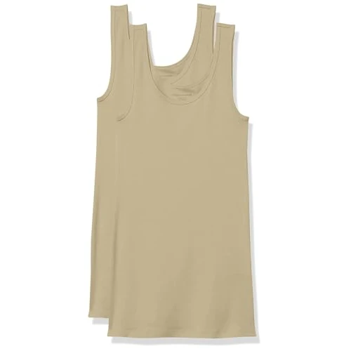 Offre limitée : Amazon Essentials Débardeur Coupe Ajustée Femme, Lot de 2, Fauve Clair, L de 13.60 € à 13.60 € (0.00% de remise)