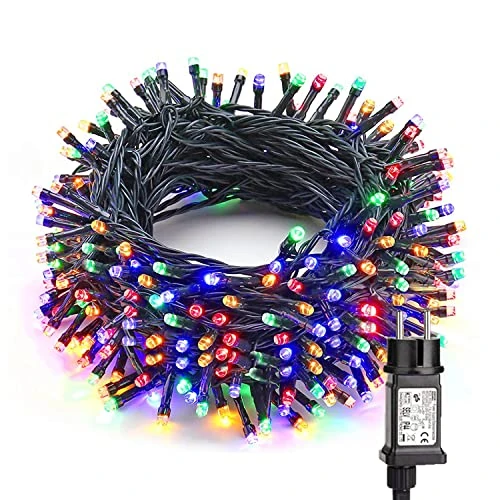 Offerta a tempo: Natale Stringa Luci Led Colorato, BrizLabs 20M 200 LED 8 Modalità Luci Albero di Natale Impermeabile Catena Luminosa Catena di Luci Decorative per Natale Giardino Eventi Decorazioni - 29% da 22.99 € a 16.28 €