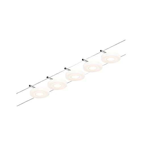 Offerta a tempo: Paulmann 94426 Corduo LED sistema a cavo Set DiscLED DC incl. 5x4,5 Watt espandibile Cromato opaco, cavo metallico cromato 3000 K - 35% da 183.23 € a 118.79 €