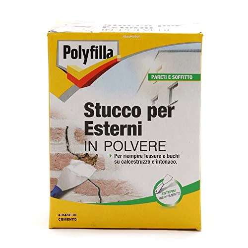 Offerta a tempo: POLYFILLA STUCCO PER ESTERNI, a base di cemento, per il riempimento su crepe fessure e buchi di calcestruzzo intonaco, in Polvere 1KG - 0.00% da 4.99 € a 4.99 €
