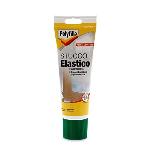 Offerta a tempo: POLYFILLA STUCCO ELASTICO per muro Interno e Esterno, Flessibile e Resistente alle Dilatazioni per per crepe vive su qualsiasi supporto muro cemento legno metallo plastica, in PASTA, BIANCO 330 GR - 0.00% da 12.51 € a 12.51 €