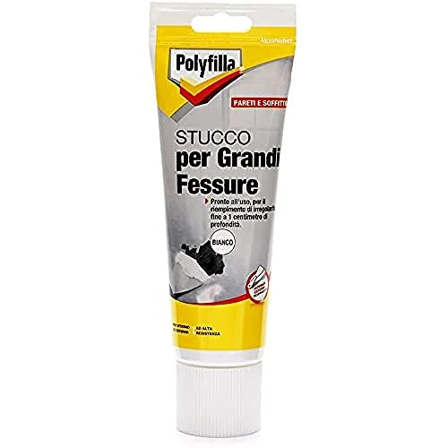 Offerta a tempo: POLYFILLA STUCCO FESSURE, per muro Interno ed Esterno, Pronto Uso, riempimento fino a 1cm di profondità, in Pasta BIANCO 330 GR - 36% da 12.04 € a 7.67 €