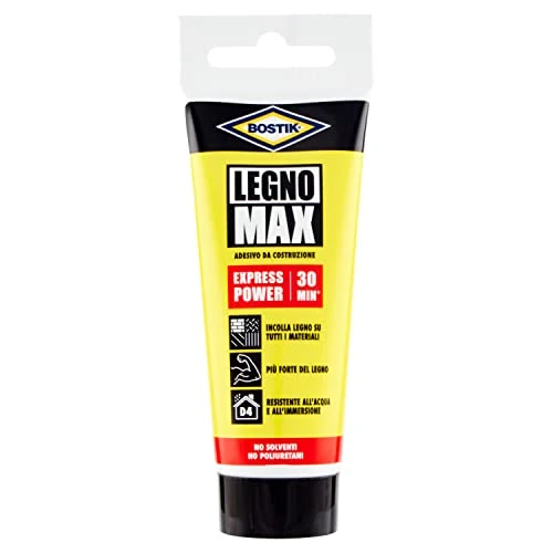 Offerta a tempo: Bostik Legno Max Express Power innovativo adesivo per incollare il legno, senza poliuretani, extra forte e impermeabile, tubetto 100g, beige - 18% da 13.69 € a 11.19 €