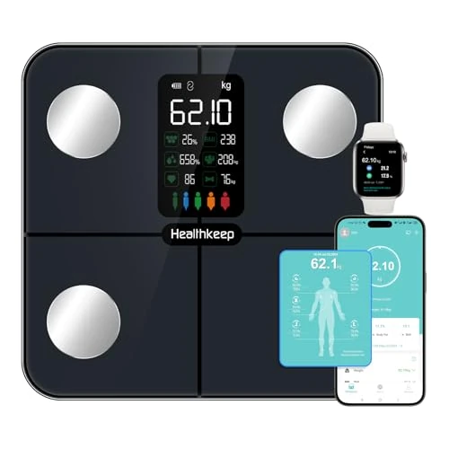 Offerta a tempo: Healthkeep bilancia pesapersone impedenziometrica digitale con APP Bluetooth — 17% da 59,99 € a 49,99 €