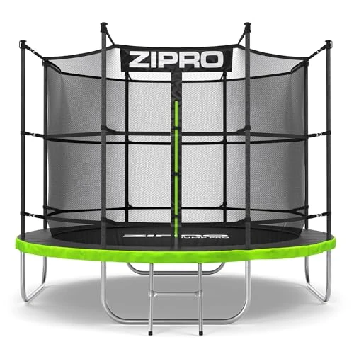 Offerta a tempo: ZIPRO JumpPro IN Trampolino da Giardino, Trampolino per Bambini, con Rete Interna, Resistente alle Intemperie, Protezione UV, Montaggio Facile, Portata 100-150 kg, Ø 183/252/312/374/435/496 cm - 3% da 195.00 € a 189.00 €