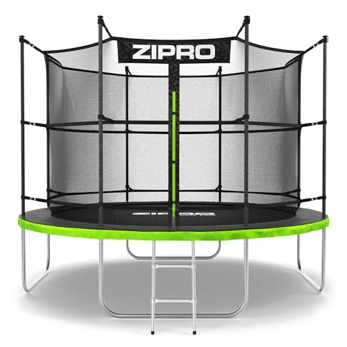 Offerta a tempo: ZIPRO JumpPro IN Trampolino da Giardino, Trampolino per Bambini, con Rete Interna, Resistente alle Intemperie, Protezione UV, Montaggio Facile, Portata 100-150 kg, Ø 183/252/312/374/435/496 cm - 10% da 199.00 € a 179.00 €