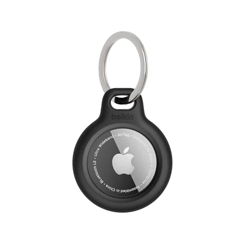 Offerta a tempo: belkin Custodia per AirTag con anello portachiavi (Secure Holder, guscio protettivo antigraffio per Air Tag), Nero - 36% da 13.99 € a 8.99 €