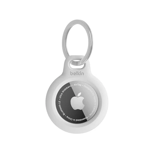 Zeitlich begrenztes Angebot: Belkin AirTag Hülle mit Schlüsselanhänger (Secure Holder Schutzhülle für Air Tag, Accessoire mit Kratzschutz) – Weiß von 13.99 € auf 7.99 € (43% Rabatt)