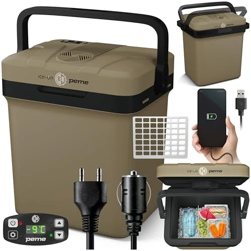 Offre limitée : peme Glaciere Electrique Voiture Frigo 22,9L Mobile 230V 12V Mobile | Auto Camping Car , Portable Petit , Camion Boîte , Refroidissement , Voyages Compact , USB , Essential de 100.00 € à 78.72 € (21% de remise)
