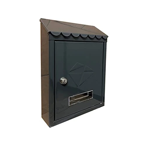 Kippen 10005BN Briefkasten, Modell "IRON", Farbe: Schwarz, Maße: 300 x 210 x 70 mm.