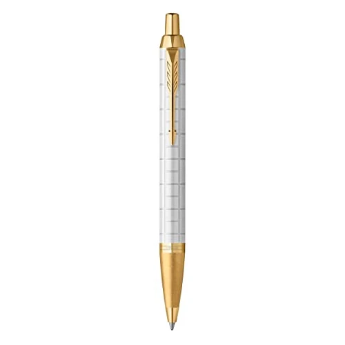 Limited-time offer: Parker IM Ballpoint Pen | Premium Pearl Lacquer with Gold Trim | Medium Point with Blue Ink Refill | Gift Box from 34.99 £ to 28.19 £ (save 19%)
