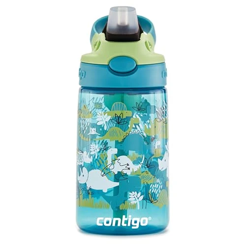 Limited offer: Contigo Kids Water Bottle Easy Clean Autospout with Straw, BPA-free stainless steel drinking bottle, 100% leak-proof, easy to clean, ideal for daycare, Dinoboy from 59.00 EUR to 59.00 EUR (save 0%)