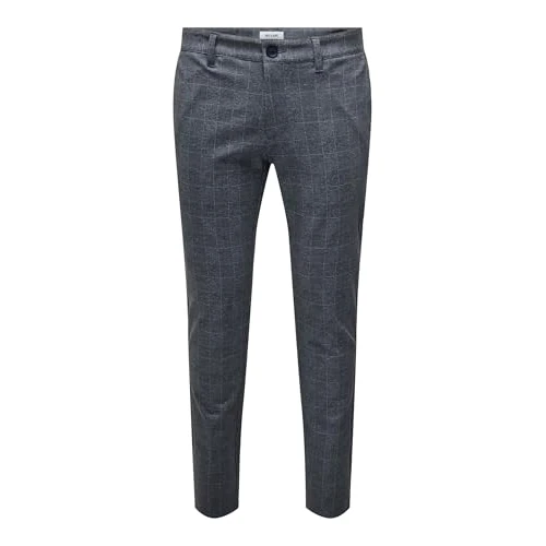 Oferta limitada: Only & Sons Herren Onsmark Slim Check Pants 9887 Noos Dress Blues 33W/30L de 39.99 € a 20.99 € (ahorro 48%)