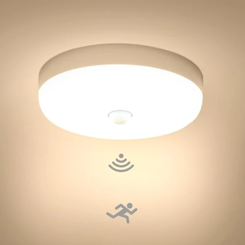 Offre limitée : Plafonnier LED Detecteur de Mouvement 15W, Lampe Plafond avec Capteur Intérieur, IP56 Luminaire Plafonnier Automatique, pour Hublot, Couloir et Cave, 220V Motion Sensor Rond Ceiling Lights Indoor de 19.99 € à 18.99 € (5% de remise)