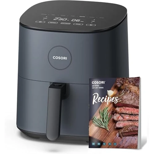 Offerta a tempo: COSORI Friggitrice ad Aria 4,7L, 75-230°C, Air Fryer Silenzioso e Risparmio Energetico, 9 Preimpostazioni, Meno Olio&Senza Fumo, Ricettario Italiano, Lavabile in Lavastoviglie, Grigio, 1500W - 38% da 129.99 € a 79.99 €
