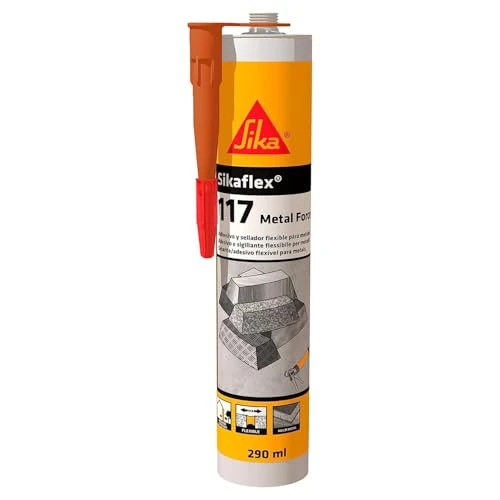 Offerta a tempo: SIKA - Adesivo elastico per metallo - Sikaflex-117 Metal Force, Rame - Colore perfetto per grondaie e tubazioni - Tenuta forte e applicazione rapida e precisa - 290ml - 35% da 13.90 € a 9.00 €