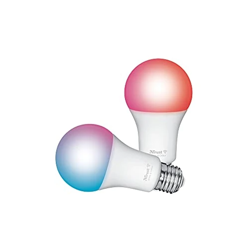 Tijdelijke aanbieding: Trust E27 Smart LED-Lamp, Slimme RGB-Lamp Wit en Kleur, 2 Pack van 12.19 € naar 12.19 € (0.00% korting)