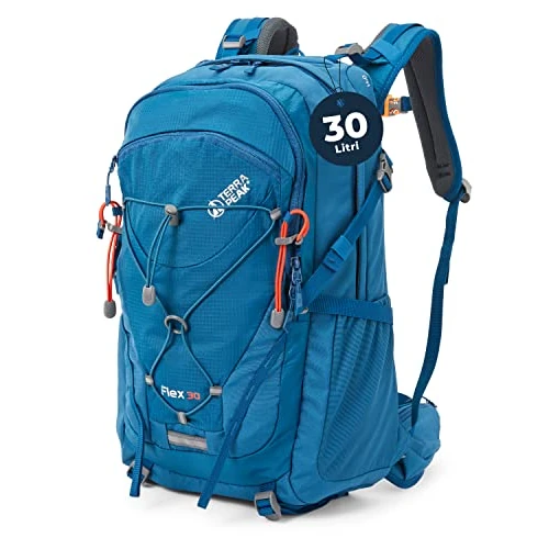 Offre limitée : Terra Peak® Sac à dos de randonnée 30L (FLEX 30) moyen bleu pour femme et homme - Sac a dos de trekking, chasse et voyage (respirant, imperméable) - Sac alpinisme, escalade et de jour (ergonomique) de 94.99 € à 94.99 € (0.00% de remise)