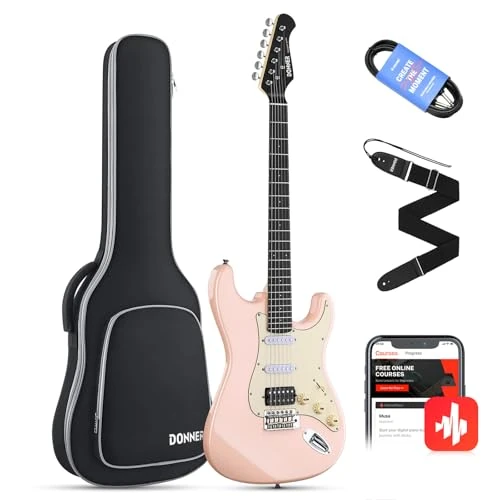 Limited-time offer: Donner 39 Inch Electric Guitar, Designer Series DST-200 Stylish Solid Body Electric Guitar for Beginner Intermediate & Pro Players, Single Coil Split System, Bonus Bag, Cable, Strap from 119.99 £ to 119.99 £ (save 0.00%)