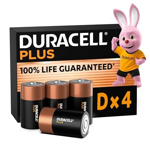 Offerta a tempo: Duracell Batterie Plus D (pacco da 4) — 9% da 10,99 € a 9,99 €