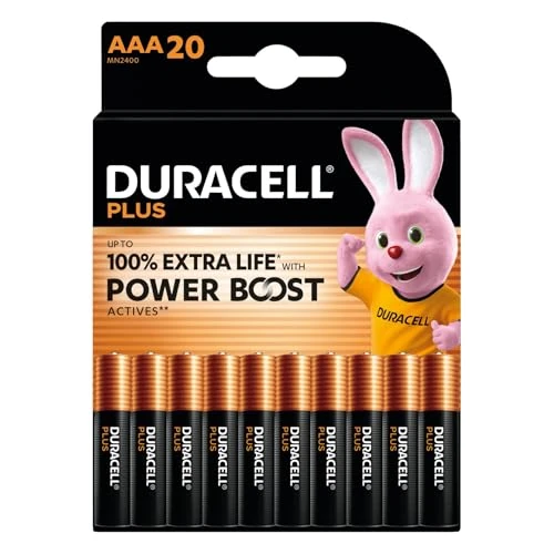 Beperkte aanbieding: Duracell Plus AA-batterijen, 20 Stuks, Alkalinebatterijen 1,5V, Tot 150% Extra Levensduur met Power Boost-ingrediënten, Betrouwbaarheid voor Dagelijkse Apparaten, 0% Plastic Verpakking, MN1500 van 19.31 EUR naar 14.99 EUR (besparing 22%)