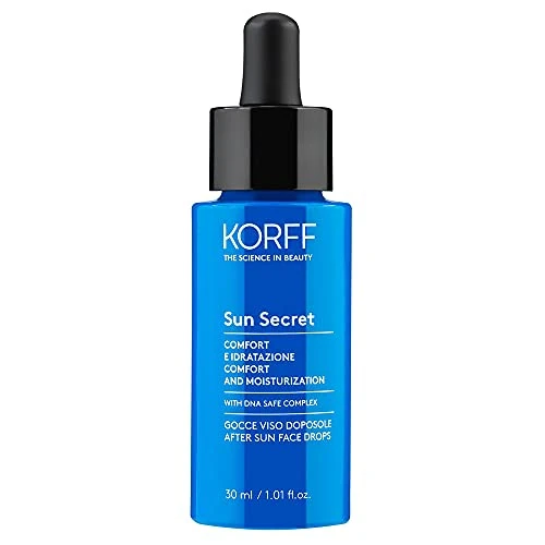 Offerta a tempo: Korff Korff Sun Secret Gocce Viso Doposole Idratanti e Riparatrici, Comfort e Idratazione, Tutti i Tipi di Pelle, 30ml - 130 g - 34% da 19.50 € a 12.90 €