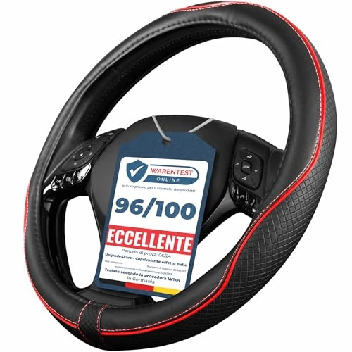 Oferta limitada: Upgrade4cars Funda Volante Coche Rojo Negro Universal Poli-Piel | Cubre 37-38 cm Diámetro Exterior | Accesorios Coches Interior Decoracion Cubierta | Ideas Regalos de 20.95 € a 17.81 € (ahorro 15%)