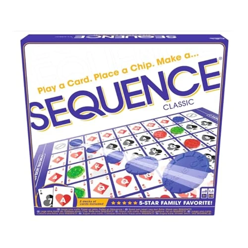 Offerta a tempo: Goliath - SEQUENCE - Gioco da Tavolo per Famiglie e Bambini dai 7 Anni - Allinea 5 Pedine per Creare una Sequenza - Gioco di Strategia Divertente - Gioco di Carte - 2 a 12 Giocatori - 37% da 29.99 € a 18.90 €