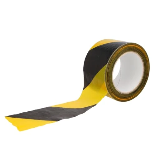 Limited-time offer: Amig - Black & Yellow Hazard Tape | 656 ft x 2.75 in | Non-Adhesive Barrier Tape | High-Visibility Flexible Ribbon for Safety Delimitation from $23.00 to $23.00 (save 0.00%)